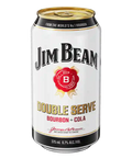 Jim Beam Double Serve Bourbon & Cola Can Closure Closures 375ml 6 Pack
