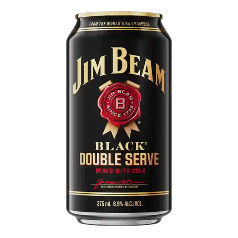 Jim Beam Black Label & Cola Cans 375ml 4 Pack