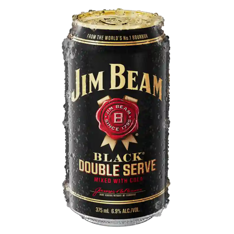 Jim Beam Black Label & Cola Can Closure Closures 375ml Case of 24