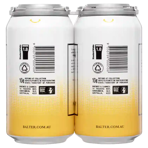 Balter Hazy IPA Can Closure Closures 375ml Case of 16