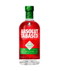 A bottle of Absolut Tabasco chili pepper flavored vodka on a plain white background.