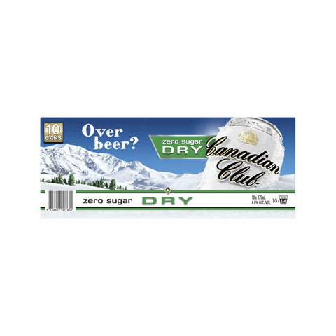 Canadian Club Whisky & Zero Sugar Dry Cans 375ml 10 Pack