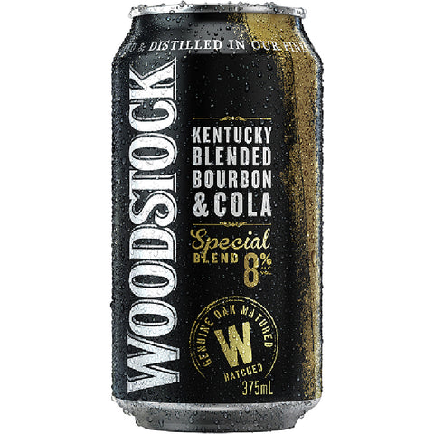 Woodstock Bourbon & Cola 8% Cans 375ml 4 Pack