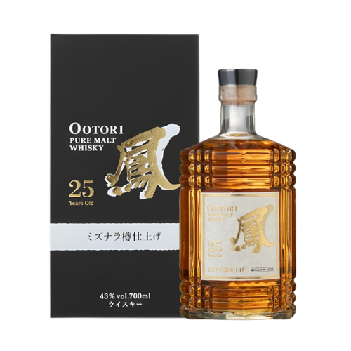 OOTORI 25年 ピュアモルトウイスキー 700ml Ootori Pure Malt 25 Years Old Mizunara Finish Japanese Whisky